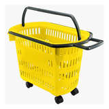 10 Und Carrinho Cesta Compras Rodas Alças Mercado Lojas