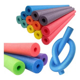 10 Unid Boia De Piscina Natação Flutuador Macarrão Espaguete Mgonline Cor Coloridas