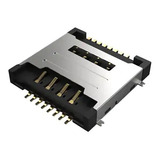 10 Unid leitor Conector Slot Sim card Chip Duplo Smd 16pinos