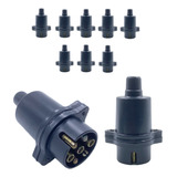 10 Unid Plug tomada Macho 07 Polos Para Reboque carretinha