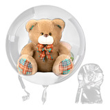 10 Unidades Balão Bubble Bobo 22 Polegadas Boca Larga Cor Transparente