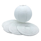 10 Unidades Luminária Japonesa Branca Oriental Tamanho 30 Cm
