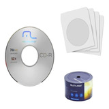 10 Unidades Mídia Cd r Não Imprimível Multilaser No Envelope