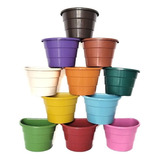 10 Vasos Parede Jardim Vertical Meia Lua Coloridos Promoção