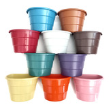 10 Vasos Parede Jardim Vertical Meia Lua Cores Sortidas