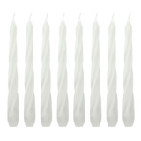 10 Velas Torcida 20 Cm Branca Decoração Casamento Castiçal