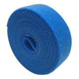 10 X Abraçadeira Duplaface Para Cabos 3mt Azul 10 Rolos 