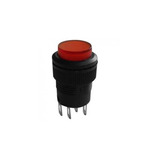 10 X Chave Botão Sem Trava C  Neon 4t R16 503bd Vermelha