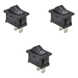 10 X Chave Gangorra 117s 2 Pinos 250v3a Cor Preto