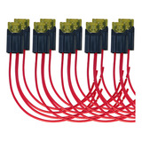 10 X Porta Fusível 2 5mm Com Fusível Lâmina 20a