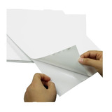 100 Adesivo Vinil Branco Brilho Impres. Laser Prova Dagua A4