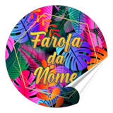 100 Adesivos Festa Farofa Rótulos Personalizados