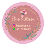 100 Adesivos Personalizados Para Floricultura Flores 4x4 Cm