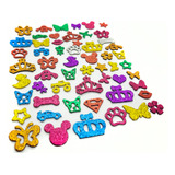 100 Adesivos Pet Piercings Lacinhos Eva Com Glitter Para Petshop Cães E Gatos Banho E Tosa 