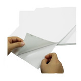 100 Adesivos Vinil Branco Fosco P/ Laser A Prova D Água A4