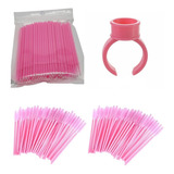 100 Anel Batoque - 100 Escovinhas De Cílios - 100 Microbrush