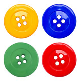 100 Botão Disco Voador 4 Furos 35mm Tam: 54 Colorido Sortido