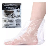  100 Botas Plásticas Descartavel Sapatilha Pedicure Sem Creme
