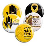 100 Boton Bottons Setembro Amarelo Prevenção