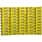 100 Brincos Para Identificação Bovina Numerados 101-200 Liso