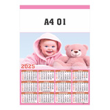 100 Calendários A4 Folhinha Sem Personalização Para Inkjet