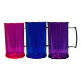 100 Canecas De Chopp Acrílico Lisas S/ Personalizar 300ml