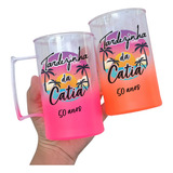 100 Canecas De Chopp Degradê 430ml Acrílico Personalizadas