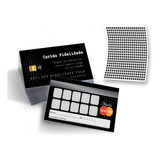 100 Cartão Fidelidade Preto + 400 (selo) Adesivo/ Brinde