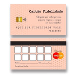 100 Cartão Fidelidade Rosé + 400 (selo) Adesivo/ Brinde