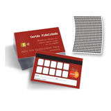 100 Cartão Fidelidade Vermelho + 400 (selo) Adesivo/ Brinde