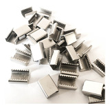 100 Chapinhas Dentada Garra Para Cordão De 12mm Fixador