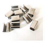 100 Chapinhas Dentada Garra Para Cordão De 9mm Fixador