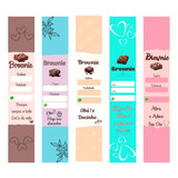 100 Cintas, Faixa Rótulo Para Brownie 4x20cm Personalizadas
