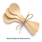 100 Colherzinha De Madeira Bambu Biodegradável 10 Cm