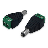 100 Conector Plug P4 Macho Câmera Segurança Fita Led Cftv