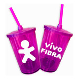 100 Copo Acrílico Shake Tampa Canudo Personalizado(promoção)