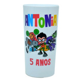 100 Copos Com Arte Colorida Longdrink 320ml Brancos