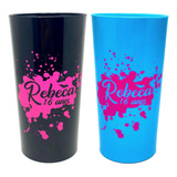 100 Copos Longdrink 320ml Personalizados Tinta Neon