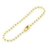 100 Corrente De Bolinha Ferro Com Canoa 10cm Tag Chaveiro Js