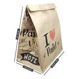 100 Embalagem Saco De Papel Kraft P/ Pastel Delivery Grande