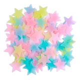 100 Estrela Fluorescente Decoração Brilha Escuro Teto Parede