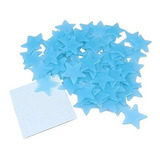 100 Estrelas Azul Neon Fluorescente Adesivo