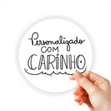 100 Etiqueta 3x3cm Adesivo Transparente Vinil Frases Prontas