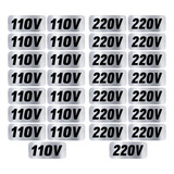 100 Etiquetas De Voltagem 110v Ou