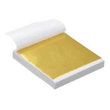 100 Folhas Ouro Comestivel Bolos Bebidas Artesanato 9 X 9cm