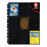 100 Folhas Plástica Pokémon Magic Fichário Cards 11 Furos