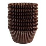 100 Forminhas De Papel Cupcake Marrom Tamanho 0b Forneável