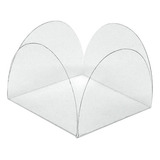 100 Forminhas Doces 4 Pétalas Acetato Transparente Casamento