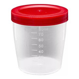 100 Frasco Coletor Universal Pote Urina 80 Ml Estéril