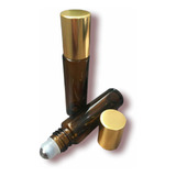 100 Frascos Vidro Âmbar Rollon 10ml Premium (vd Grosso) Gold